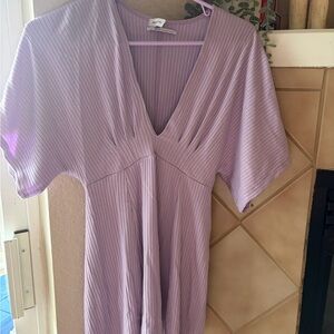 Urban Outfitters Lavender Knit V-Neck Dress